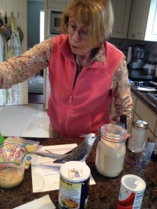 You can use "cuteness" to draw her attention to important ingredients she may have overlooked.