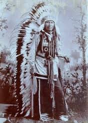 Chief Crazy Horse (to whom our family is rumored to be distantly related) showcasing his "fashion forward" style sense.