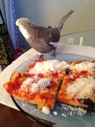 I don't see her behind me.