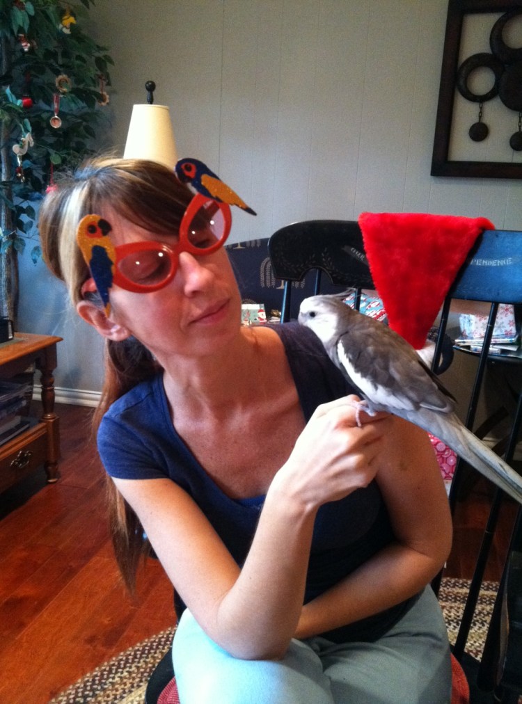 Your large featherless assistant (bless her heart) attempts to adopt your signature style.