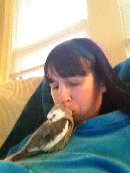 Pearl comforts his mommy after an emergency visit to the dentist.