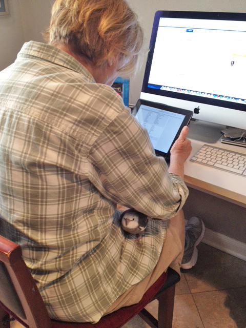 I'll just stay close by in case she needs more help.