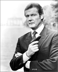 Roger Moore, again featuring classic coloration and a coolly confident stare.
