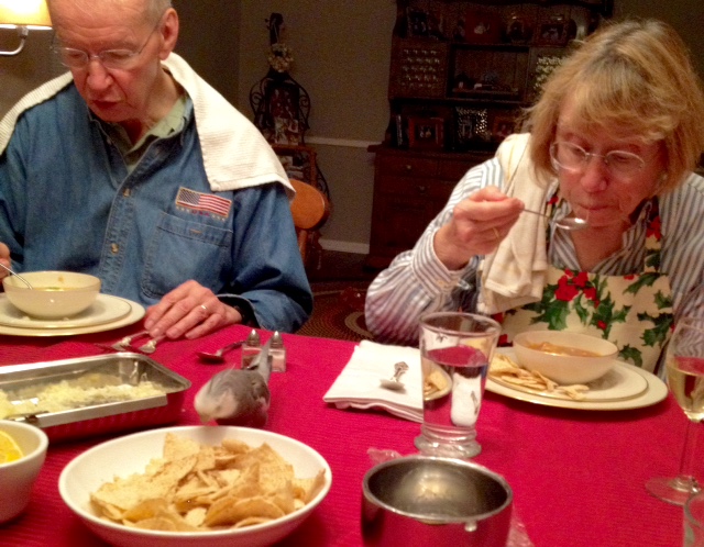 While they are still "oohing" and "aahing" I can move on to my next dish, carefully situated where only Grandpa and Grandma can reach me.