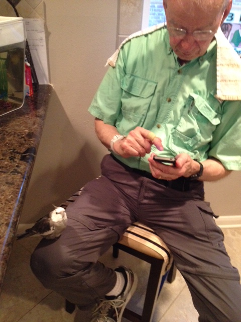 Uh oh. It looks like Grandpa's device is acting up again.