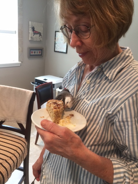 And nothing says "happy birthday" like having the guest of honor take the first honorary nibble of your cake!