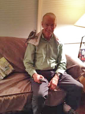 It is especially fun to sit on this roomy perch while we watch the large rectangular flashing thing together.