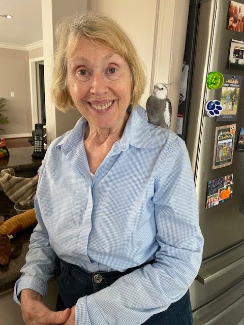 Cockatiel with grandma